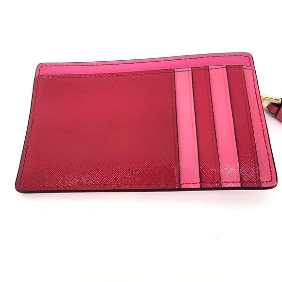 Marc Jacobs Snap Shot Pink Card Case Coin Purse Wallet - Picture 2 of 14